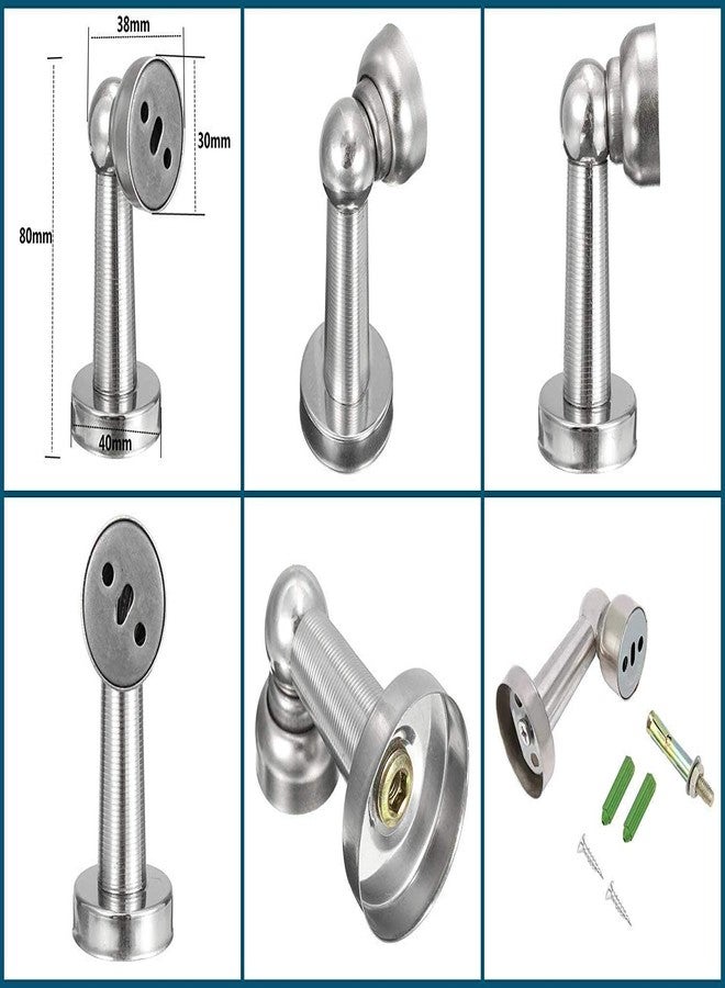 JAGGER JBA260 سدادة مغناطيسية للأبواب شديدة التحمل من الفولاذ المقاوم للصدأ مقاس 4 بوصات | سدادة باب | مغناطيسات لتثبيت الباب | مغناطيس باب بزاوية 360 درجة مع وصلة لولبية، عبوة من قطعتين - Image 5